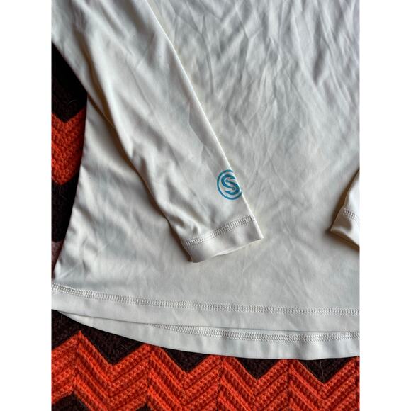 Scales Butter Yellow Long Sleeve Pro Performance Fishing Top sz Small - Picture 2 of 7